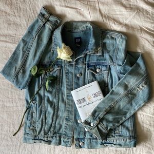 Lightly Distressed Denim Jacket